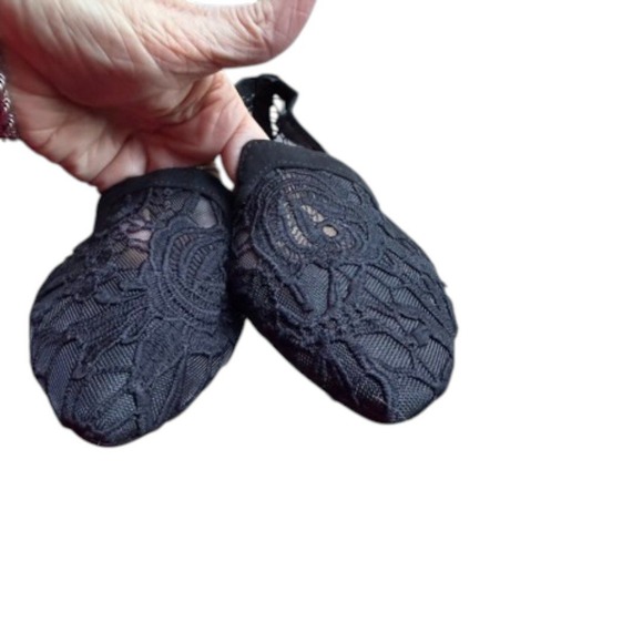 Seychelles Black Lace Mesh Ballet Flats Memory Foam Womens Size 9.5 M - Picture 3 of 8